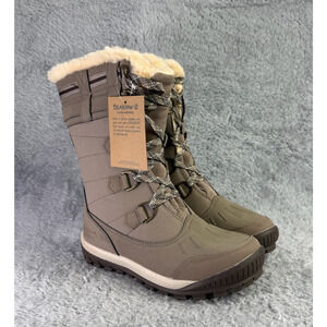 Bearpaw Desdemona Winter Boots Womens Snow Boots 1706w Stone Taupe 9 Wool Lined